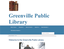 Tablet Screenshot of greenvillepubliclibrary.org